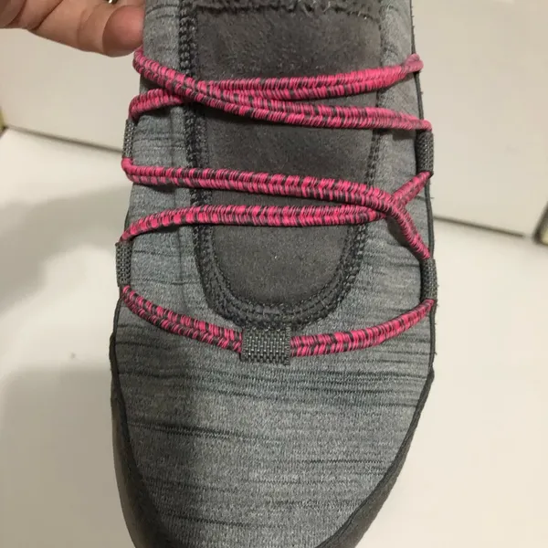 Skechers Gray pink‎ slip on Sneakers Go Steps women’s size 8.5 Go Go Mat walking - Image 10