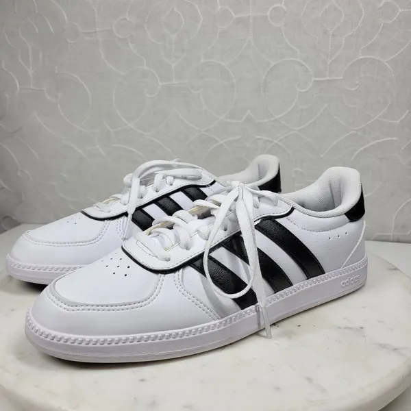Adidas Breaknet Sleek Sneakers Womens 7 White Black 3 Stripes Athletic Shoes New - Image 12