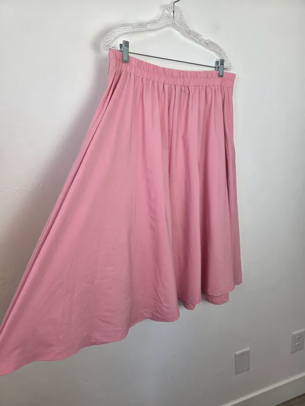 Belle Poque Pink A-Line High Waist Skirt Retro Modcloth Pin Up Rockabilly 50s XL - Image 5