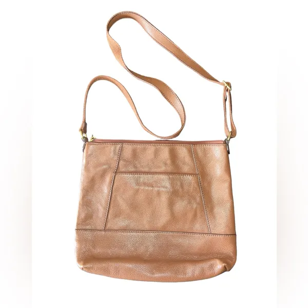 Fossil Brown Leather Crossbody Bag - Image 2