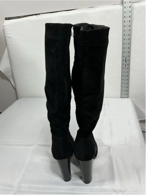Womans New Refresh Ringo-03 Knee High Boots Block Heel Size 9 Black - Image 4
