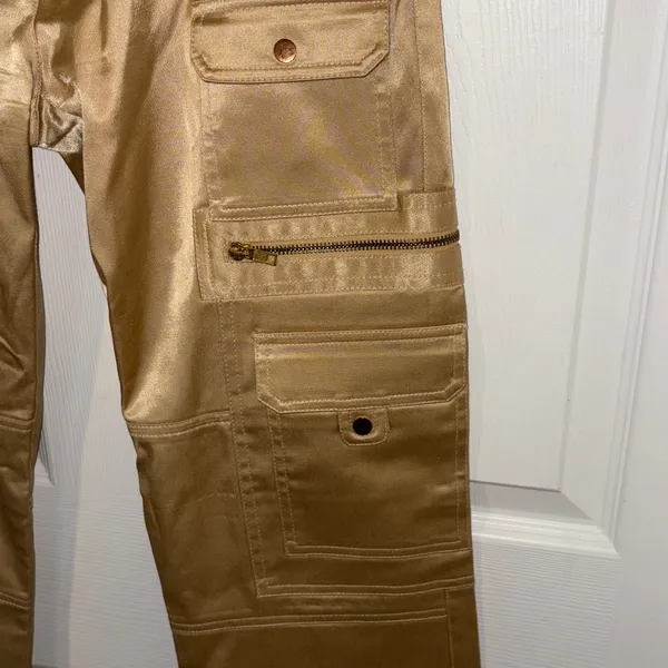 Cache gold/Beige Pants with Utility Pockets SZ 4 - Image 5