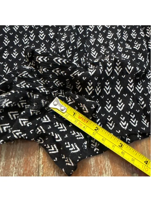 Lulus Black & White Geometric Tribal Print Halter Romper - Size Large Boho - Image 13