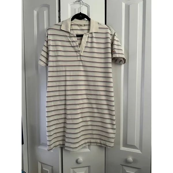 Faherty Women's Striped Polo Shirt Dress - Short Sleeve Casual Small‎ - Image 2