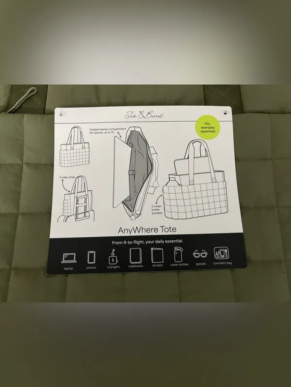 Anywhere Quilted Olive Tote Bag - Women's Day Bag - Image 2