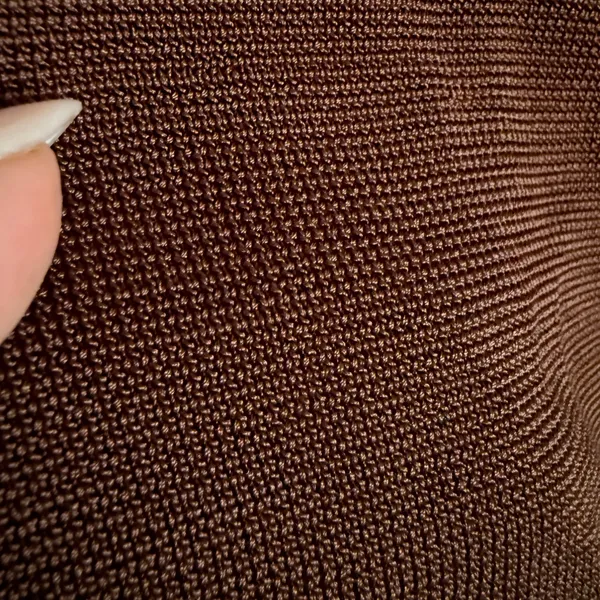 ENTIRE STUDIOS Brown Slinky Knit Long Sleeve Boat Neck Long Top Small - Image 5