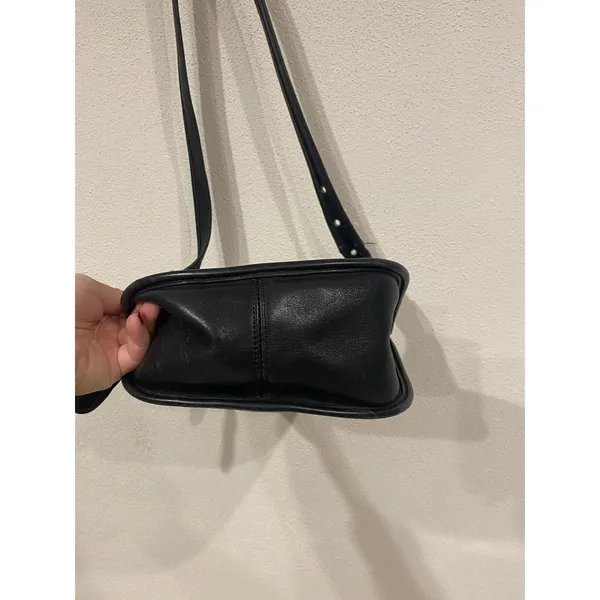 Vintage Coach Janice Legacy Crossbody Bag Womens Medium Black Leather Zip USA - Image 3