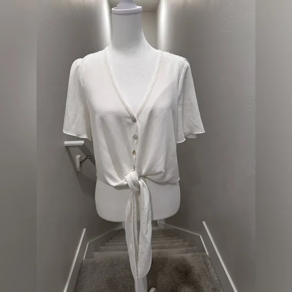 Show Me Your Mumu White Tortuga Tie Top Size Small‎ Boho Beach Vacation - Image 2