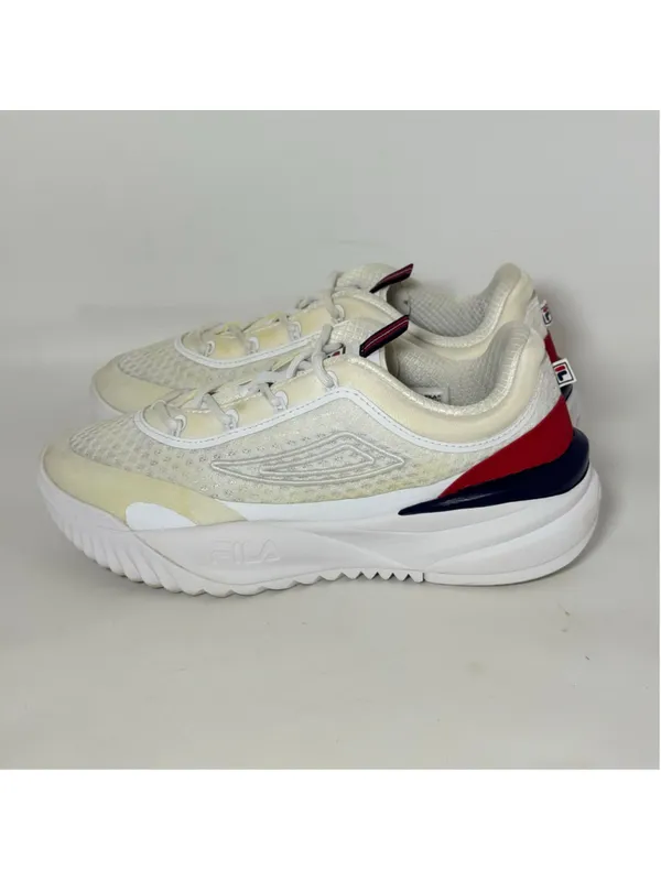 Women's Fila Disruptor Energized Lace Up Sneakers Size 8.5 White Red Blue - Image 2