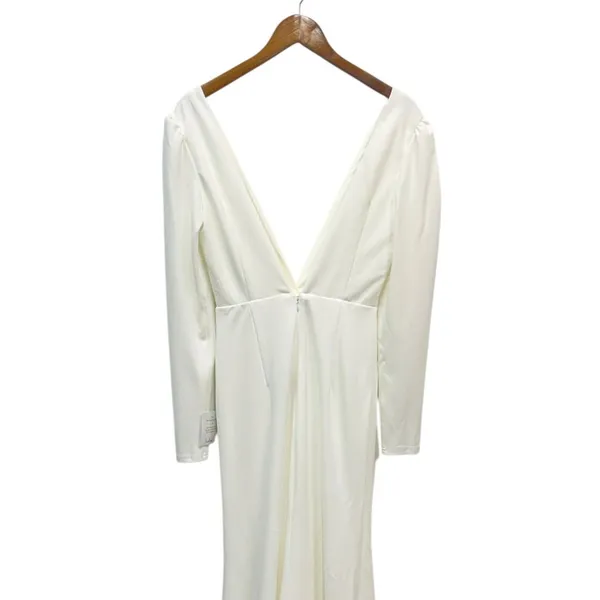 Lulus Stunning Romance White Long Sleeve Mermaid Maxi Dress size Small NWT - Image 7