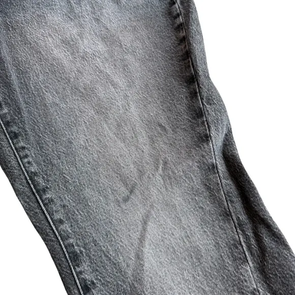 Good American Size 10/30 Curvy Twist Straight Leg Jeans Washed Black‎ Split Hem - Image 13