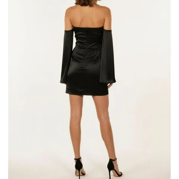 CAMILA COELHO Charlie Mini Dress, Black, Small - Image 5