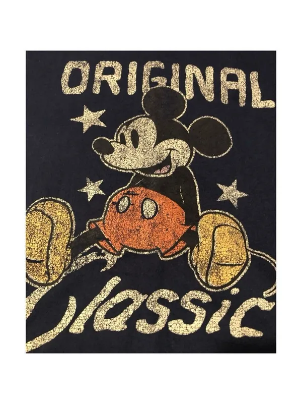Disney Mickey Mouse Original Classic Sweatshirt Navy Gold M - Image 2