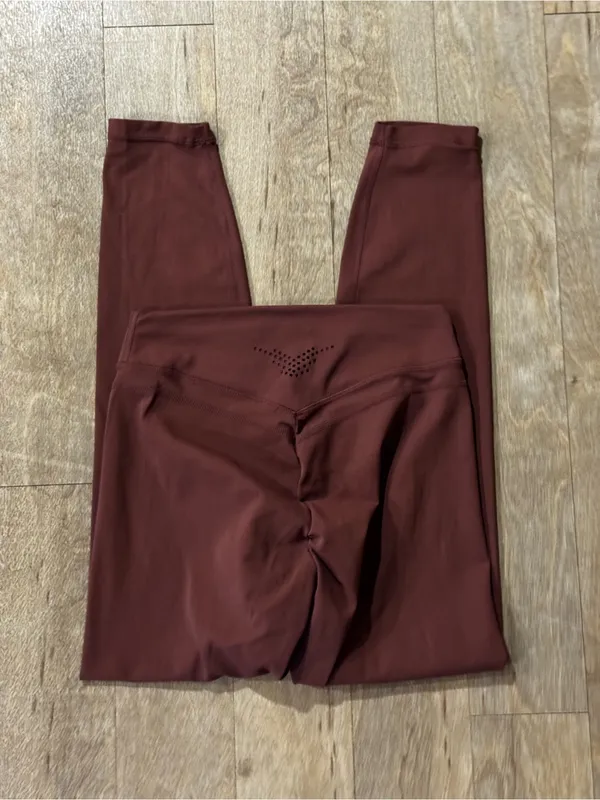 Alphalete TomTiger Brown Activewear Leggings Highwaisted Size Small - Image 4