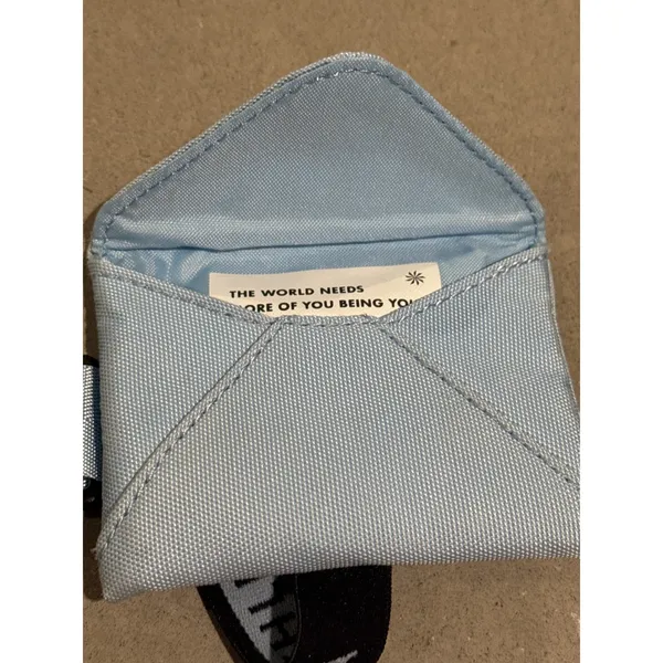 Athleta Girl Light Blue Card Holder Key‎ Ring Wallet - Image 3
