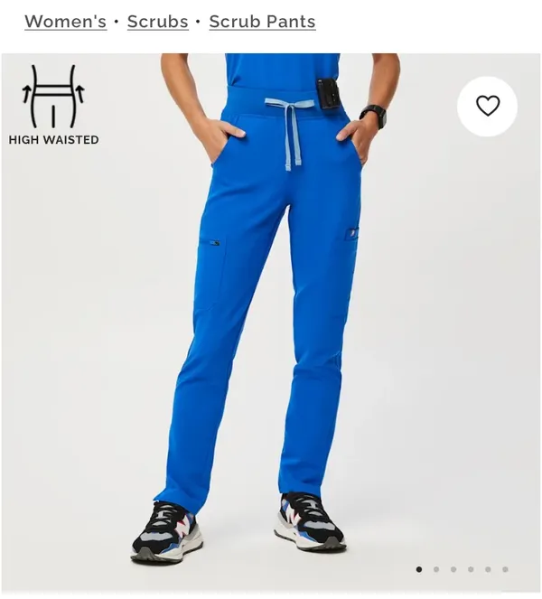 FIGS High Waisted Yola Scrub Pants XS (Royal Blue) - Image 6