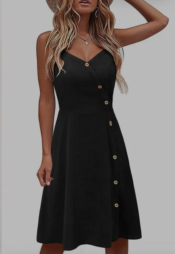 Sundress Black Dress Size M - Image 2