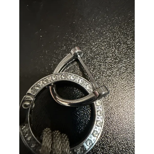 Water Drop Keychain Purse Charm Diamond Blue Crystal Key Ring Holder - Image 2