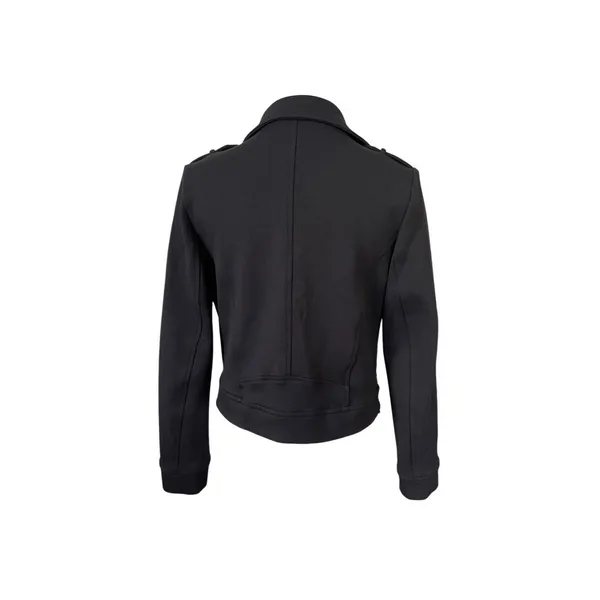 Lulu's Motorcycle‎ Black Rayon Jacket Retro Exposed Zippers XS 60s Bikercore - Image 3