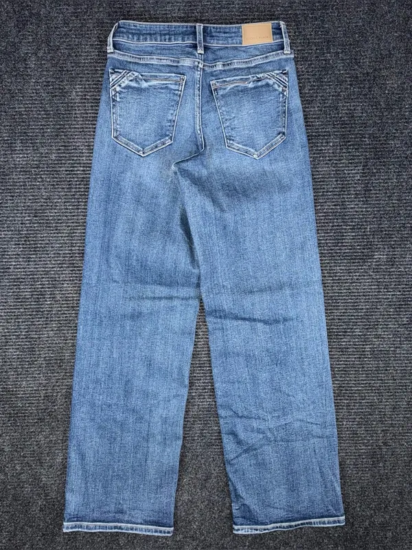 Buckle Black Fit 53 Wide Leg Stretch Jean 25x32 Mid Rise Distressed BBW1591R EUC - Image 2
