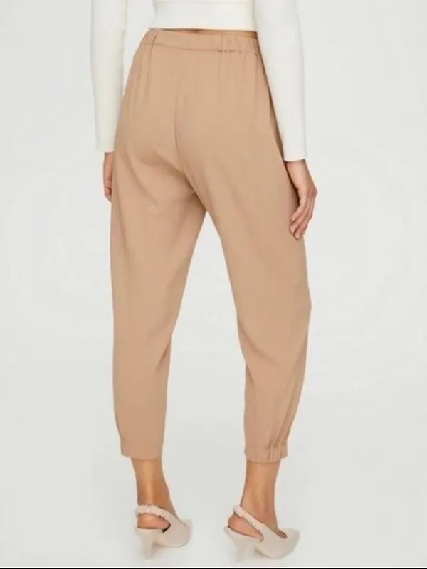 Aritzia Babaton Dexter Pull On Ankle Length Tuxedo Pant Size Medium In Camel - Image 2