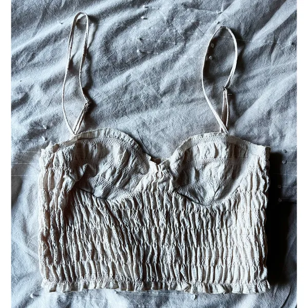 Bustier Smocked Crop Top - Image 3
