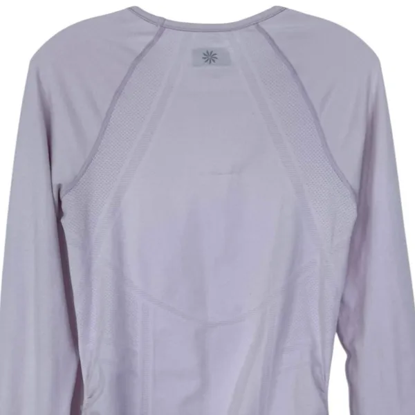 Athleta Fastest Track Momentum Seamless Long Sleeve Ruched Top XS Purple Lilac - Image 4