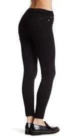 HUDSON Natalie Mid Rise Super Skinny Ankle Size 25 Black Raw Hem Jeans - Image 4