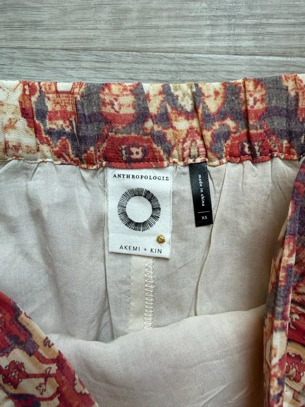 Akemi + Kin Anthropologie Laurel Canyon Pleated Midi Boho Skirt Size XS - Image 4