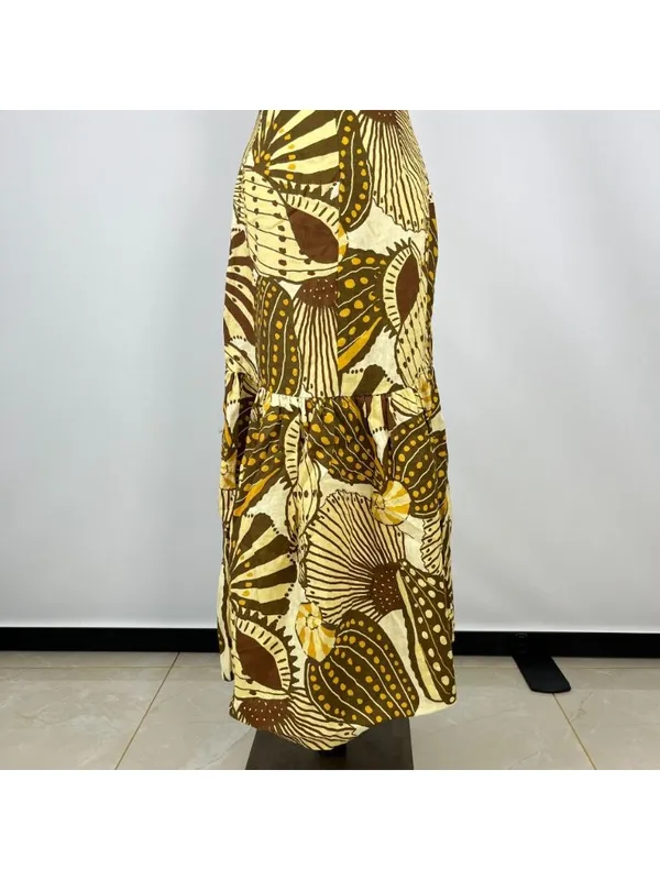 NWOT Farm Rio Sand Shell Linen Maxi Dress Size S - Image 8