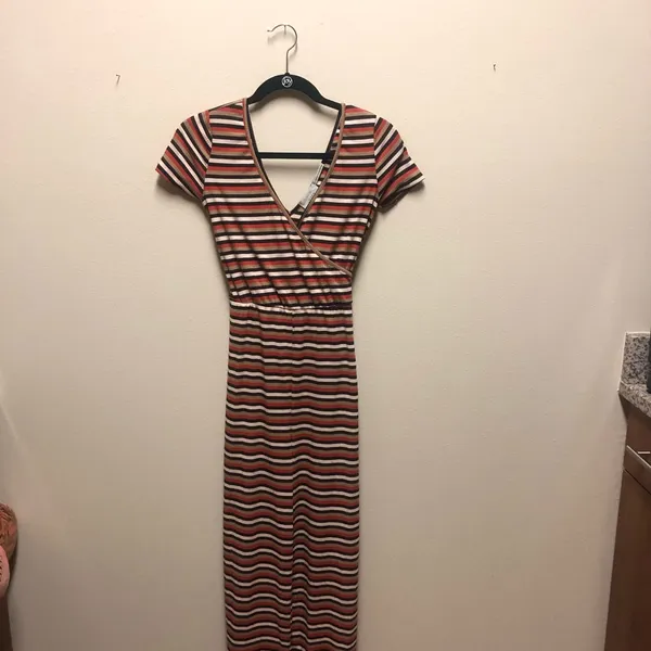 Striped Surplice Jumpsuit - Image 2