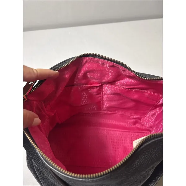 KATE SPADE Highland Park Bria Shoulder Bag Black Pebbled Leather Purse - Image 7