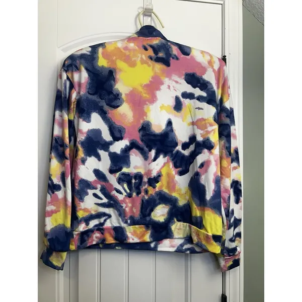 Bobbie Brooks XL Colorful Abstract Half Zip Pullover Stretch Women’s Top Lounge - Image 13