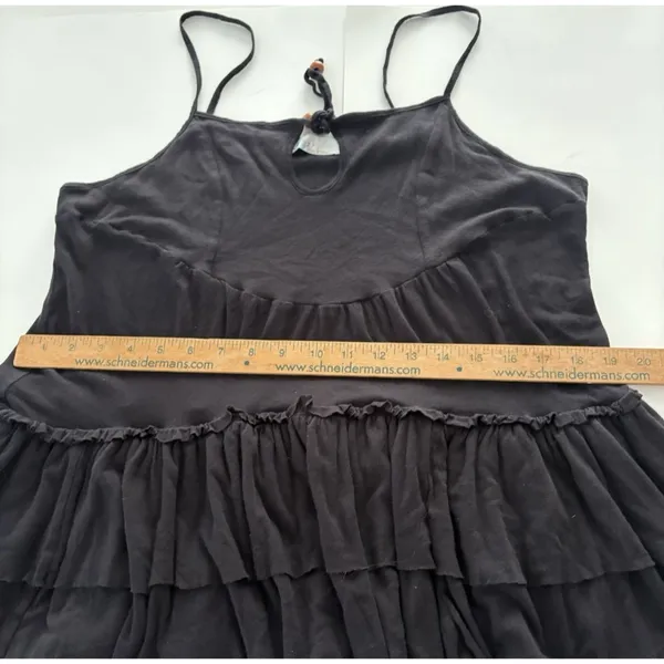 Free People Beach Noelle Mini Dress Size Small Black Tiered Whimsigoth Witchy - Image 10
