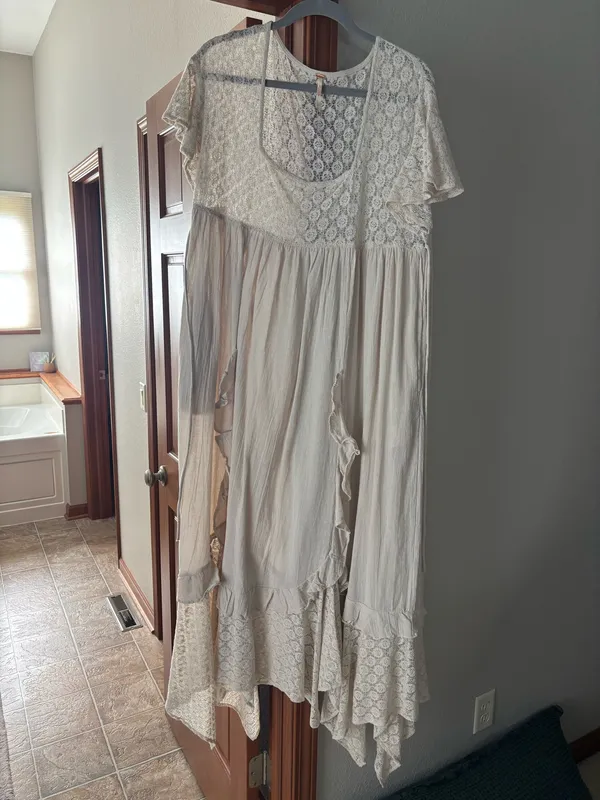 Free People Bring The Romance Midi Dress in Harbor Fog - Image 4
