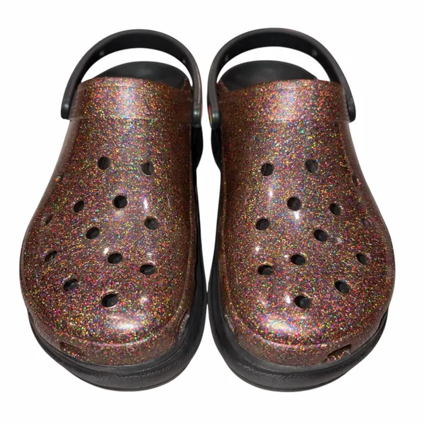 Crocs Classic Bae Translucent Glitter Platform Clogs Shoes Limited Edition 10 - Image 2