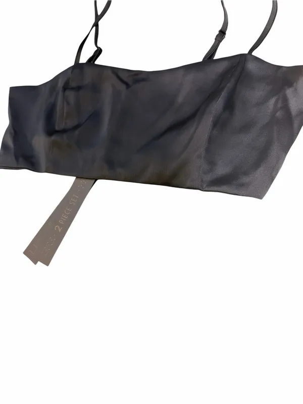 NWT House of Harlow 1960 Black Satin Crop Top Maxi Skirt 2 Piece Set Size Small - Image 12