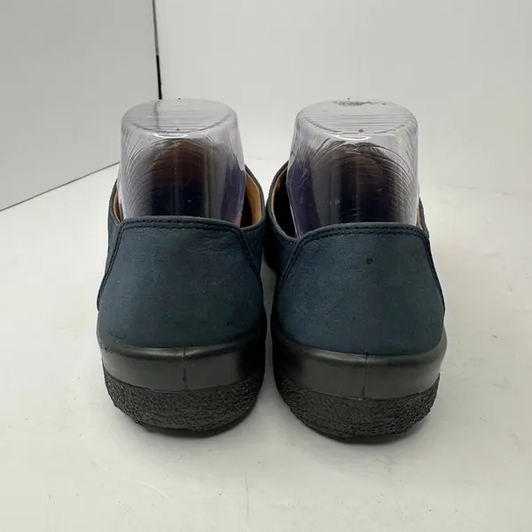 Hotter Thrill Navy Nubuck Leather Perforated Slip-On Comfort Shoes Sz 8.5 - Image 4