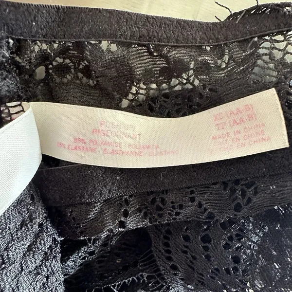 PINK Victoria’s Secret High Neck Lace Racerback Push Up Bra XS - Image 8