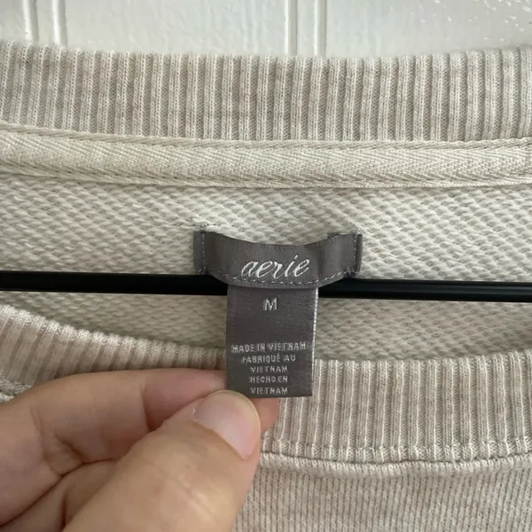 AERIE Naughty-ish Long Sleeve Pullover Crewneck Novelty Sweatshirt Size M - Image 11