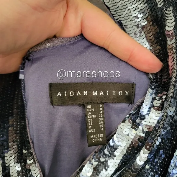 Aidan Mattox Sequin Blouson Formal Dress - Image 6