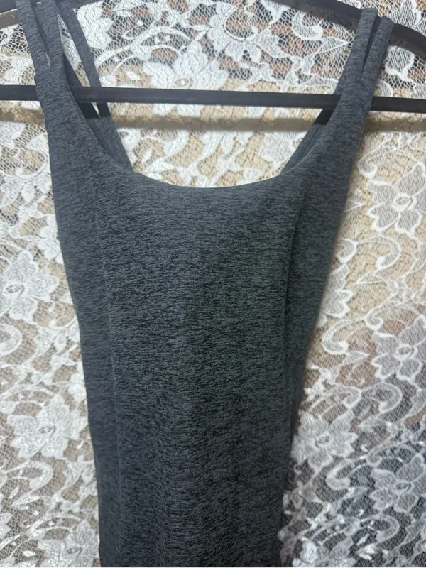 Bombshell Sportswear Charcoal Grey Scoop Neck criss cross back jumpsuit discont. - Image 3