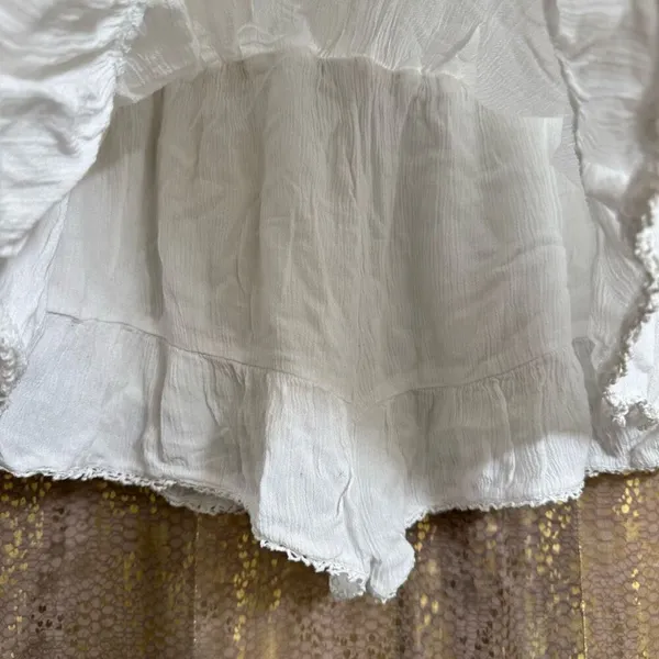 Aeropostale White High-Waisted Lace-Trim Flippy Skirt Skort XL - Image 7