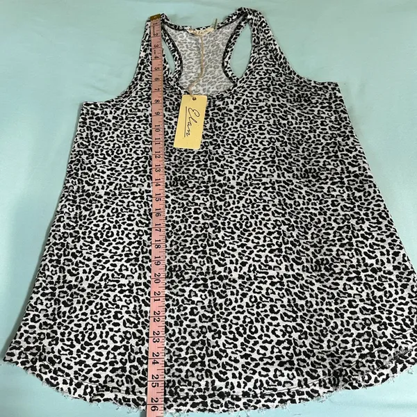 Elan cheetah print distressed tank top - Image 7
