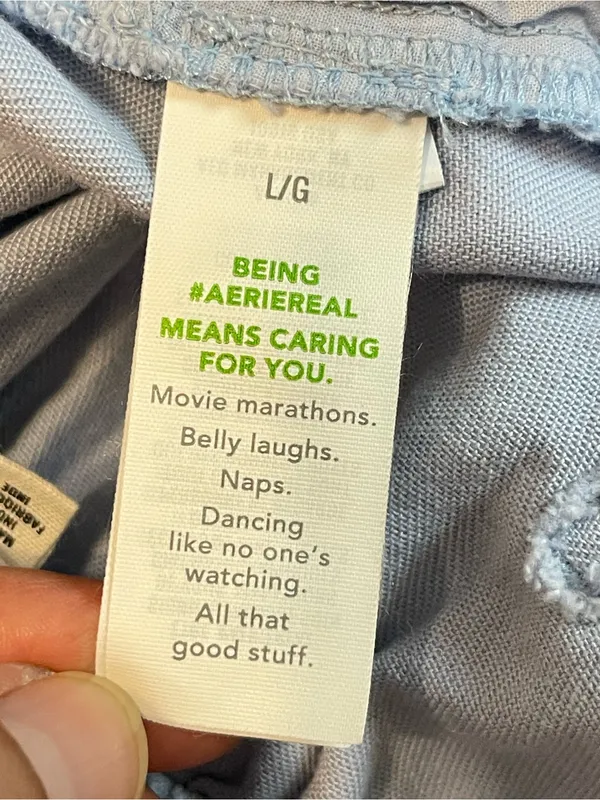 aerie Light Blue Elastic Drawstring Athletic Shorts - Image 4