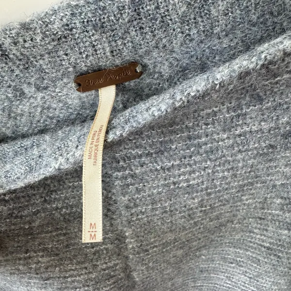 Free People Ever Cozy Pullover‎ Gray Sweater Relaxed Fit Size Medium - Image 4