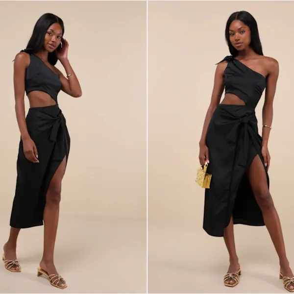 LULU's Sexy Chic Wedding Formal Event Night Out Party Vacation Resort Midi - Image 3
