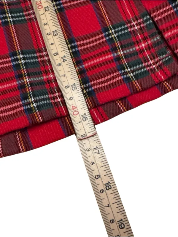 Brandy Melville Red Tartan Plaid Mini Skirt XXS 00 0 Y2K Preppy Coquette Rare - Image 12