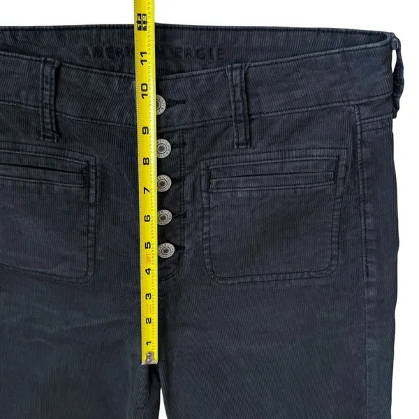 American Eagle Super Hi-Rise Flare Corduroy‎ Button Fly Retro Chic Rodeo 6 - Image 10
