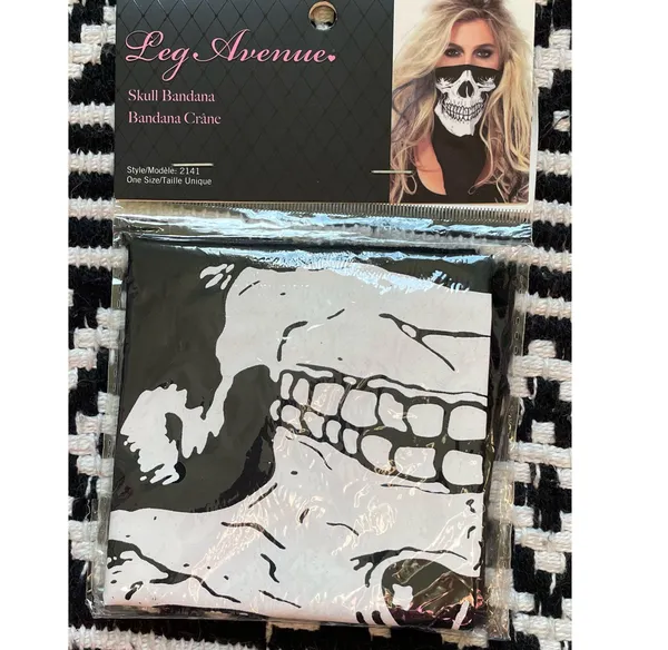 Leg Avenue Skull Bandana NWT! - Image 2